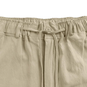 กางเกงลำลองสำหรับผู้ชายกางเกงสำหรับผู้ชายกางเกงทรงตรงย้อมสีเรียบระบายอากาศได้ดีมีสไตล์ - Product Image 6