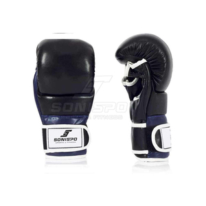 Venta superior 2025 Guantes de boxeo MMA con cordones de cuero de alta calidad para entrenamiento de adultos con absorción de humedad - Product Image 5