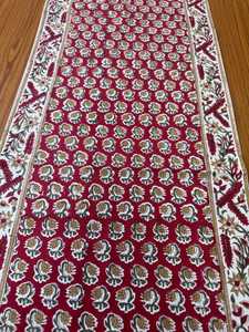 100% pur coton main bloc imprimé chemin de Table chocolat Cosmos Floral Design rouge impression moderne pour les événements de mariage décor à la maison - Product Image 4