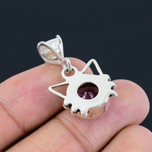 Colgante de Amatista Natural con Engaste de Bisel en Plata de Ley 925, Estilo Casual/Deportivo, Gema Púrpura de Corte Brillante, Joyería Fina - Product Image 2