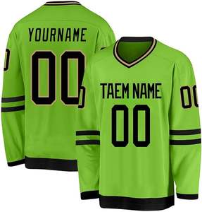 Camiseta personalizable de hockey sobre hielo por sublimación de secado rápido con bordado 100% poliéster 180g tela transpirable hecha en Pakistán - Product Image 1