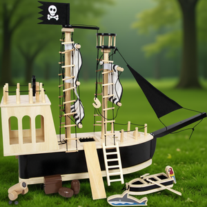 Barco Pirata Pequeño y Flexible para Juegos de Rol, para Muñecas Flexibles - Product Image 3