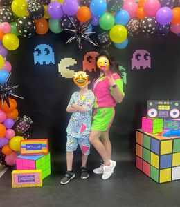 Surdimensionné lâche tenues survêtements femmes couleur bloc 2 pièces 80s 90s tenues à manches longues coupe-vent veste survêtement ensemble - Product Image 3