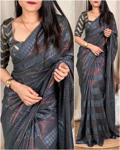Designer Georgette With Zari Weaving <b>Saree</b> <b>Woman</b> Fashion Manufacturer And Supplier From Surat At Lowest Rate - Product Image 3