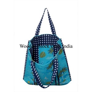 Sacs à main pour femmes, sac à bandoulière matelassé à imprimé floral, grands sacs fourre-tout en coton matelassé, sacs fourre-tout en coton personnalisés, sacs de shopping tendance, sacs de voyage - Product Image 3