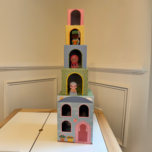 <b>Stacking</b> Learning <b>Toy</b>, Islamic Wooden Mosque & Home <b>Stacking</b> Houses - Product Image 5