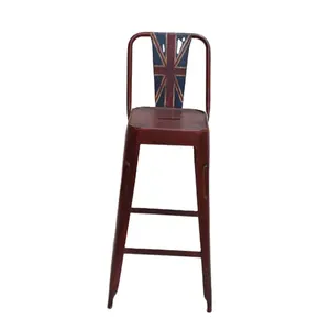 Top Selling Best Quality Indian Stylish Iron Long Bar Chair for Coffee Cafe Bar and Restaurant at Wholesale Price in India