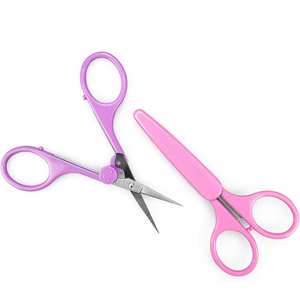 กรรไกรตัดคิ้วแบบพกพาเป็นมิตรกับการเดินทางใบมีดตรงเพื่อการแต่งขนที่แม่นยำและมีขอบที่สะอาด - Product Image 4