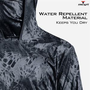 Última moda hombres pesca Sudadera con capucha 100% calidad suave transpirable al aire libre Sudadera con capucha larga impermeable - Product Image 5