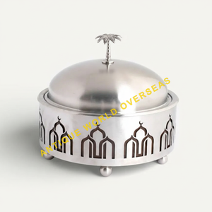 Olla Caliente de Acero Inoxidable Dorado de Lujo con Diseño de Mezquita, Recipiente Premium para Servir Comida Islámica, Aislado, Antiadherente, Duradero, Calentador de Comida para Ramadán - Product Image 2
