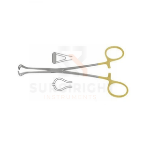 คีมผ่าตัดเนื้อเยื่อ allis ขนาด6 "นิ้ว15ซม. การจับลำไส้แบบแมนนวลโดย5ซี่ทำจากเครื่องมือสำหรับการวัดน้ำหนัก - Product Image 1