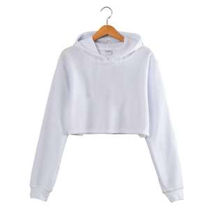 Sudaderas cortas modernas y elegantes para mujer Mezcla de algodón y poliéster de moda Mejora tu armario de invierno Precio barato - Product Image 1