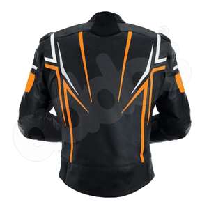 High Quality Leather Jacket for Men <b>Motorcycle</b> or Casual Style Logo Embroidery OEM/ODM Manufacturer Factory Wholesale - Product Image 4