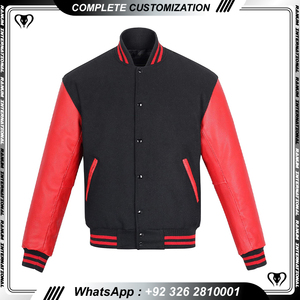 Veste universitaire letterman grande taille pour hommes, écussons en chenille de haute qualité, étiquette avec logo personnalisé - Product Image 2
