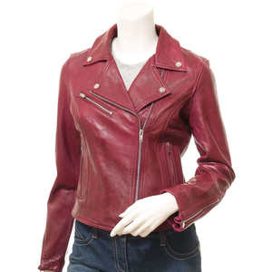 Meilleure Vente : Blouson en Cuir pour Femme à Col Montant, Respirant, Tendance, en Cuir Tanné, Tissu Satiné, Écologique, Idéal Hiver - Product Image 1