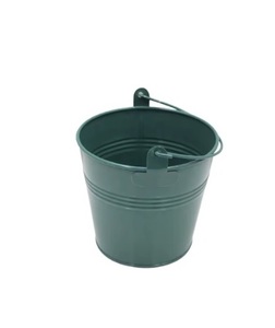 Cubo de fregona de metal de acero galvanizado personalizado al por mayor, Cubo de limpieza de suelo de cocina y baño de estilo de granja inglés - Product Image 1