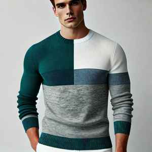 Cool <b>Men's</b> 100% Wool Heavy Fleece <b>Pullover</b> Sweatshirt Black XS to 6XL Zipper Closure Embroidery - Product Image 3