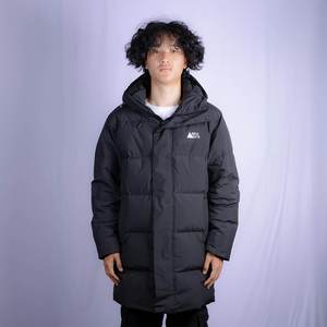 Navigate Ultra Long Veste À Capuche Col Réversible Chaud Coton Remplissage Cachemire Doublure Imperméable Puffer Blouson Tricoté Uni - Product Image 1