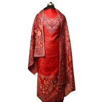 Ensemble de 3 pièces en coton jacquard de style traditionnel, shalwar kameez, étoles, pour la saison hivernale, robe ethnique indienne pour femmes