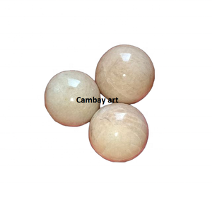 High Quality <b>Crystal</b> <b>Crafts</b> cream Color Peachmoon Stone sphere Available at Wholesale Price From India - Product Image 1