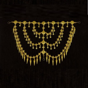 Cadena para el cabello con borlas chapadas en oro para mujer, Arabia Saudita, Dubái, joyería especial para boda y novia, accesorios para el cabello para mujeres y niñas - Product Image 2