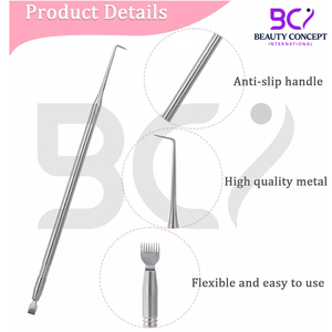 Kit de teinte lifting des cils 2 en 1 avec outil de séparation des cils en acier inoxydable personnalisé de 12 à 14cm, forme de crème, derniers outils de levage - Product Image 3