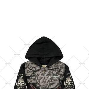 Sudadera con capucha personalizada para hombre Ropa de equipo Premium Impresión personalizada DTG DTF Bordado por sublimación Diseño de diamantes de imitación Entrega global - Product Image 4