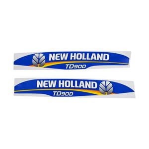 Kit de Adhesivos para Capó de Tractor de Vinilo Azul, Compatible con New Holland TD90D - Product Image 1