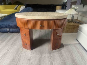 Meubles de haute qualité moderne luxe Burl bois Console Table bureau d'ordinateur bureau pour la maison - Product Image 2