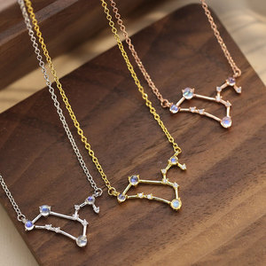 สร้อยคอเงินแท้ 925 ประดับเพชรซิคอน ลายจักรราศี สไตล์คลาสสิก สำหรับงานปาร์ตี้  ขายส่ง MOQ ต่ำ - Product Image 6