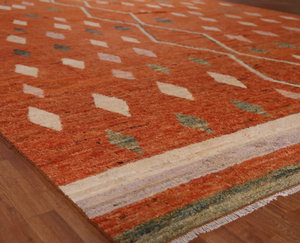 พรมขนสัตว์แบบถักด้วยมือของโมร็อกโกสำหรับห้องโรงแรมพรมปรับแต่งได้ - Product Image 3