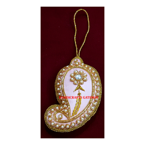 งานปักลาย zari สีทองงานแฮนด์เมดทำมือปรับแต่งรูปร่างสินค้าอินเดีย - Product Image 1