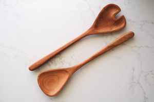 Hot Arriving 2024 <b>Eye</b>-catching High Quality Eco-friendly Wood Bamboo Acacia Salad Server for Home & Kitchen Made in India - Product Image 5