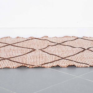 พรมดินเผาสไตล์โมรอคโคคิลิมทำมือทันสมัยสานแบนแบนลายตาข่ายเพชรลายนามธรรมสี่เหลี่ยมสำหรับห้องโถงบ้านห้องนั่งเล่น - Product Image 4