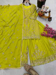 Designer New Party Sharara Suit & Dupatta Set pour vêtements indiens et pakistanais - Product Image 6
