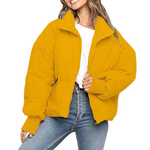 Chaqueta acolchada de invierno de nuevo diseño para mujer, ropa de mujer con cremallera personalizada, chaquetas acolchadas transpirables para mujer - Product Image 1