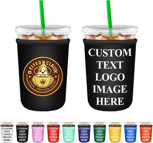 Porte-gobelet isotherme réutilisable en néoprène de luxe, imperméable, 16 oz, avec logo personnalisé, sublimation thermique, pour café chaud ou glacé - Product Image 1