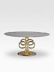 Base Decorativa de Mármol con Base Dorada Hecha a Mano de Lujo, Soporte Clásico y Elegante para Exhibición de Postres para Bodas, Fiestas, Hoteles y Bufés - Product Image 3