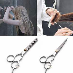 Tijeras de Peluquería Profesionales de Acero Inoxidable para Diestros, Mango Corto, Juego de Peluquería, 28 Dientes para Adelgazar el Cabello - Product Image 4