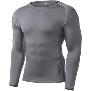 เสื้อรัดรูปป้องกันผดผื่นสำหรับผู้ชายแขนยาว | ขายส่ง OEM โลโก้ตามสั่ง | เสื้อออกกำลังกายโต้คลื่นแห้งเร็วซัพพลายเออร์ - Product Image 4