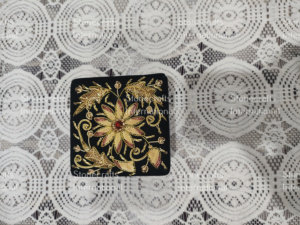 Haute demande fabriqué à la main MDF soie tissu Zardozi boîte élégant approvisionnement en gros pour le stockage de bijoux - Product Image 4