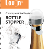 Champagne <b>Stopper</b> With Clear Dome And Metal Clamp Polished Finish Elegant Restaurant Use - Product Image 3