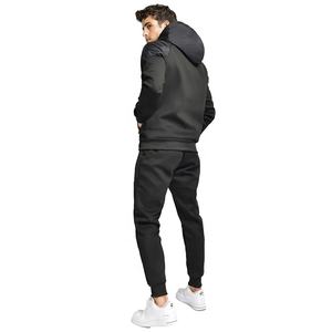 Survêtement d'entraînement 2 pièces élégant de haute qualité pour hommes Logo personnalisé Polaire d'hiver Fitness Streetwear Grande taille Écologique Décontracté - Product Image 2