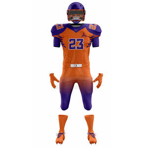 Uniforme de football américain pour hommes, respirant, grande taille, tissu court et extensible, conçu pour les matchs en plein air et les séances d'entraînement - Product Image 1