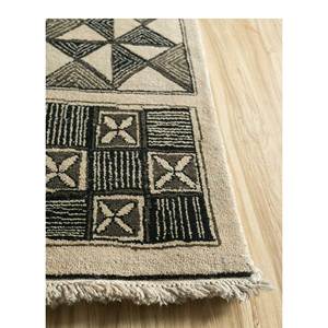 Alfombra de Lana Anudada a Mano Clan Ivory, Diseño Geométrico, Gran Tamaño 9x12, para Decoración de Sala de Estar y Pasillo, SKWL-69 - Product Image 4