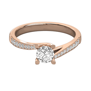 Anillo de Compromiso con Diamante Solitario Redondo - Product Image 2