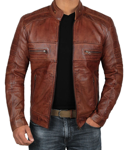 แจ็กเก็ตหนัง PU สำหรับผู้ชายแจ็กเก็ตหนังแฟชั่นสำหรับฤดูหนาวดีไซน์ใหม่ใส่สบายดีไซน์ใหม่ - Product Image 1