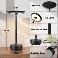 Lampe de table LED sans fil de style européen Veilleuse portable pour atmosphère décorative dans la maison bureau restaurant bar hôtel café