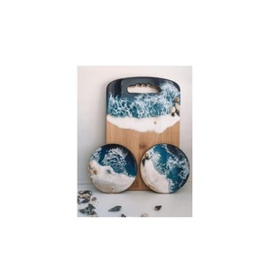 Planche à découper en résine époxy personnalisée, planche à découper en bois d'olivier à vendre à chaud pour la vaisselle domestique, la vaisselle et les ustensiles de cuisine - Product Image 2