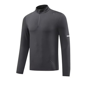 Camiseta Deportiva OEM 2025 de Manga Larga con Media Cremallera, Cortavientos, Talla Grande, para Fitness, Jogging, Transpirable, Compresión, Running - Product Image 1